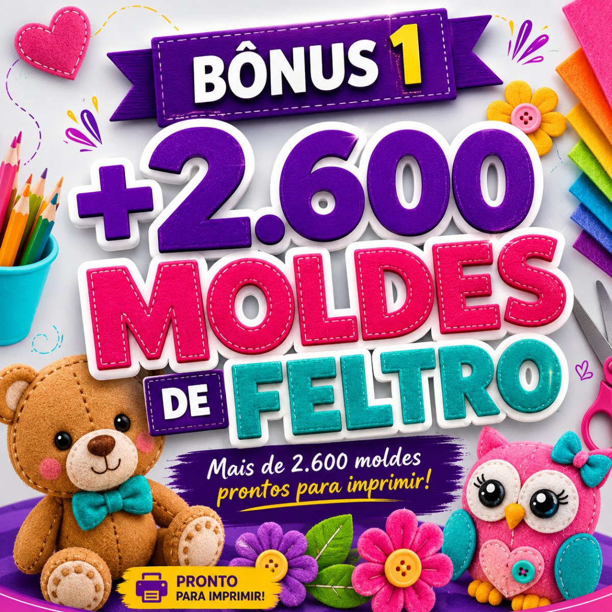 +2.600 Moldes de Feltro