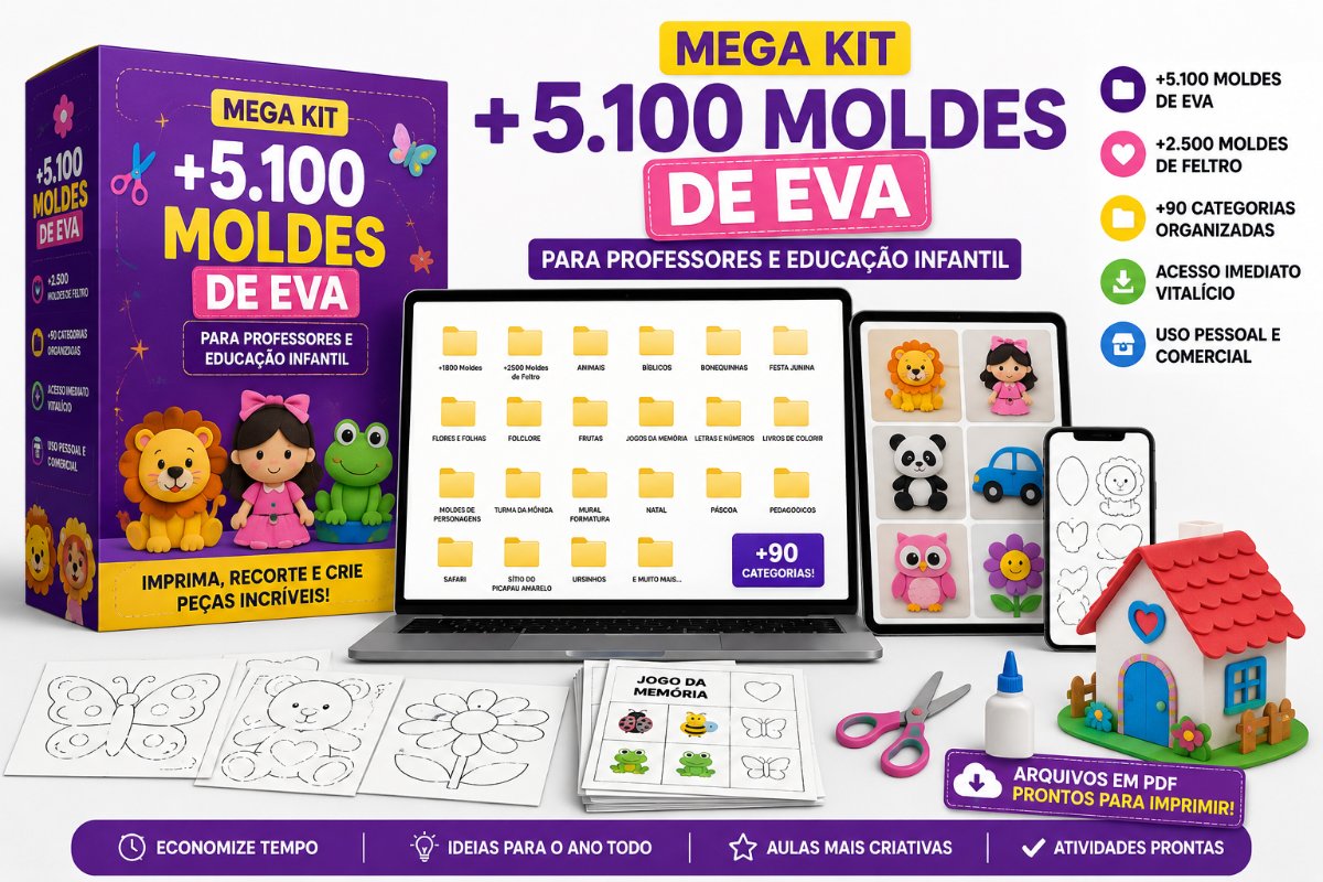 Mega Kit +5100 Moldes de EVA